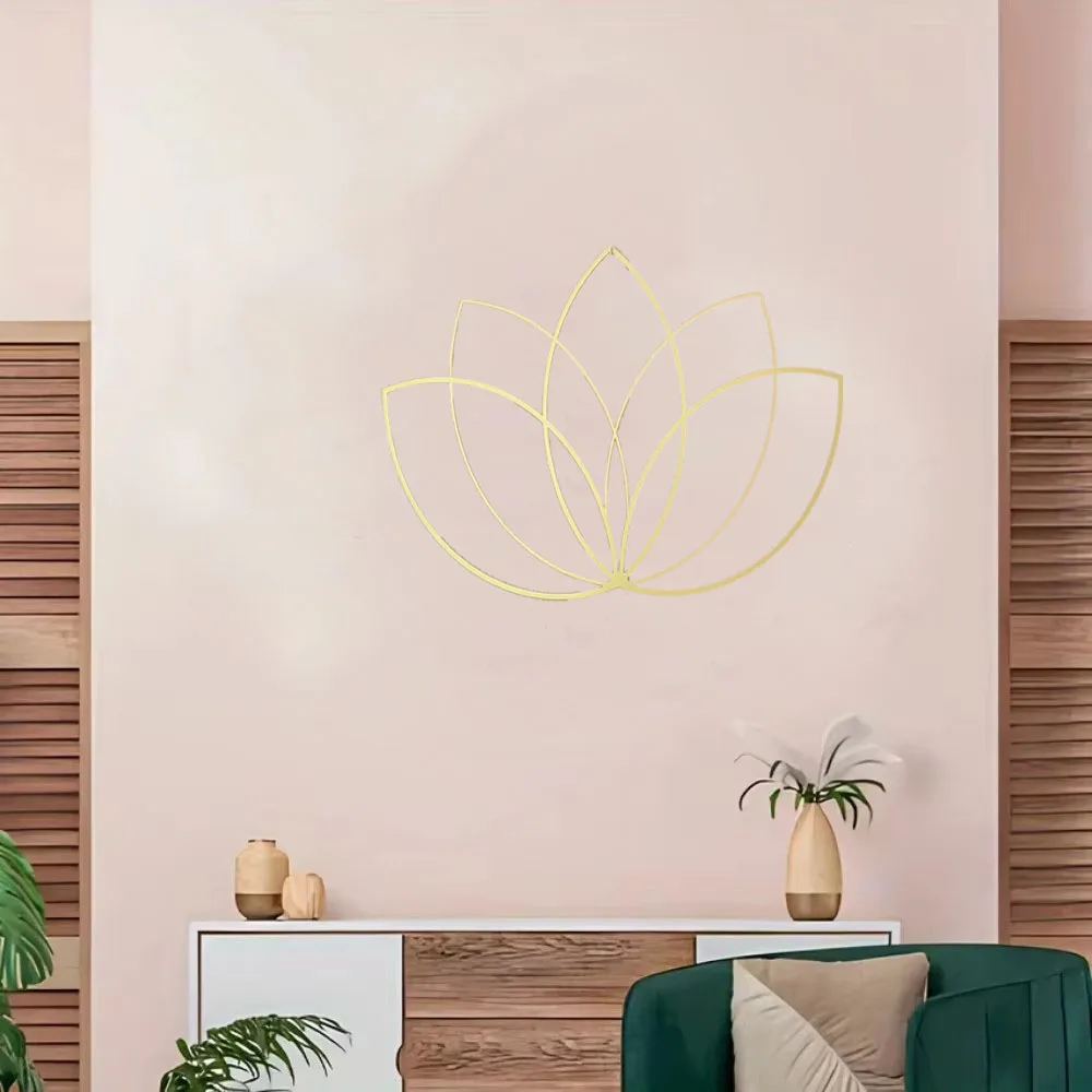 1 шт. Настенный декор в виде лотоса: завораживающий металлический настенный