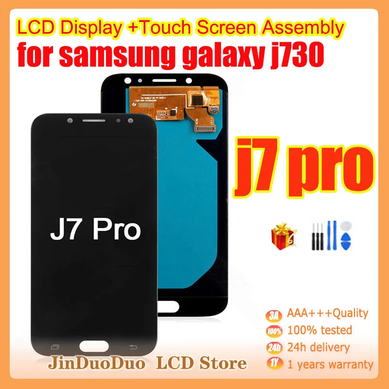 Оригинальный AMOLED ЖК-дисплей для SAMSUNG Galaxy J7 Pro 2017 J730 дисплей с сенсорным экраном в