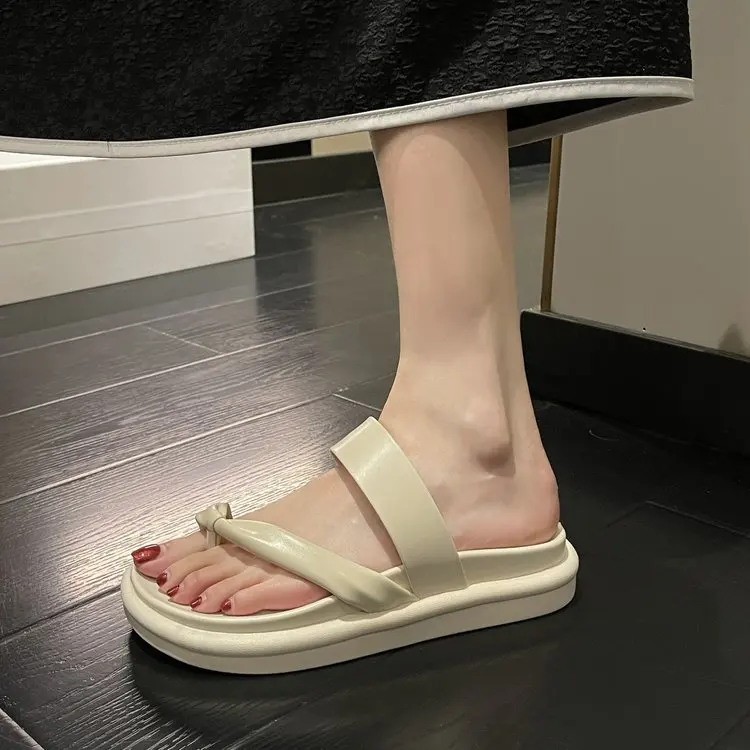 

2022 Fashion Beach Slippers Women's Black Shoes White Casual Flats Summer Flip-Flops Women Summer Slipper Shoes for Women