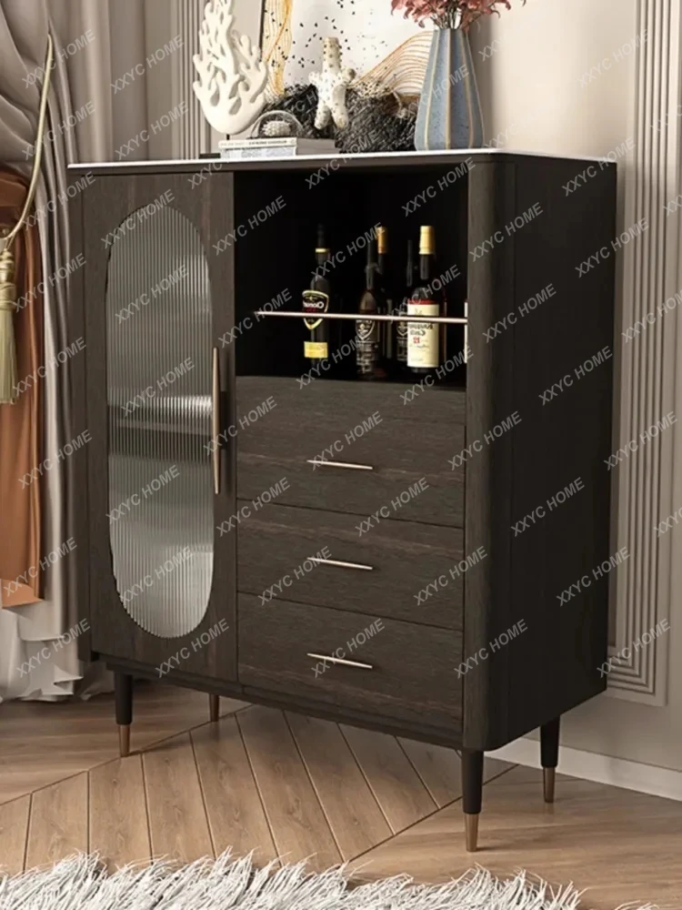 Французский ретро шкаф для хранения из цельного дерева светлый роскошный