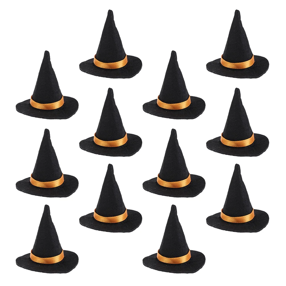 

Witchhatbottle Hats Miniparty Topper Felt Covers Toppers Caps Crafts Stopper Costume Headband Small Decor Cap Cover Beverage