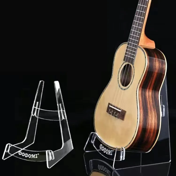 

Assembly Transparent Acrylic Guitar Stands Table Floor Type Ukulele Holder Instrument Display Accessories