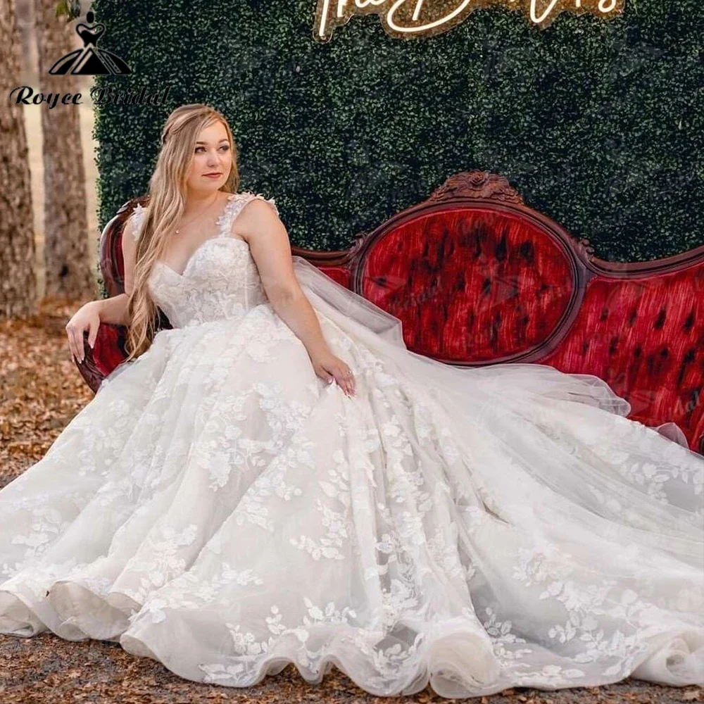 Roycebridal Роскошные кружевные свадебные платья с открытыми плечами и короткими