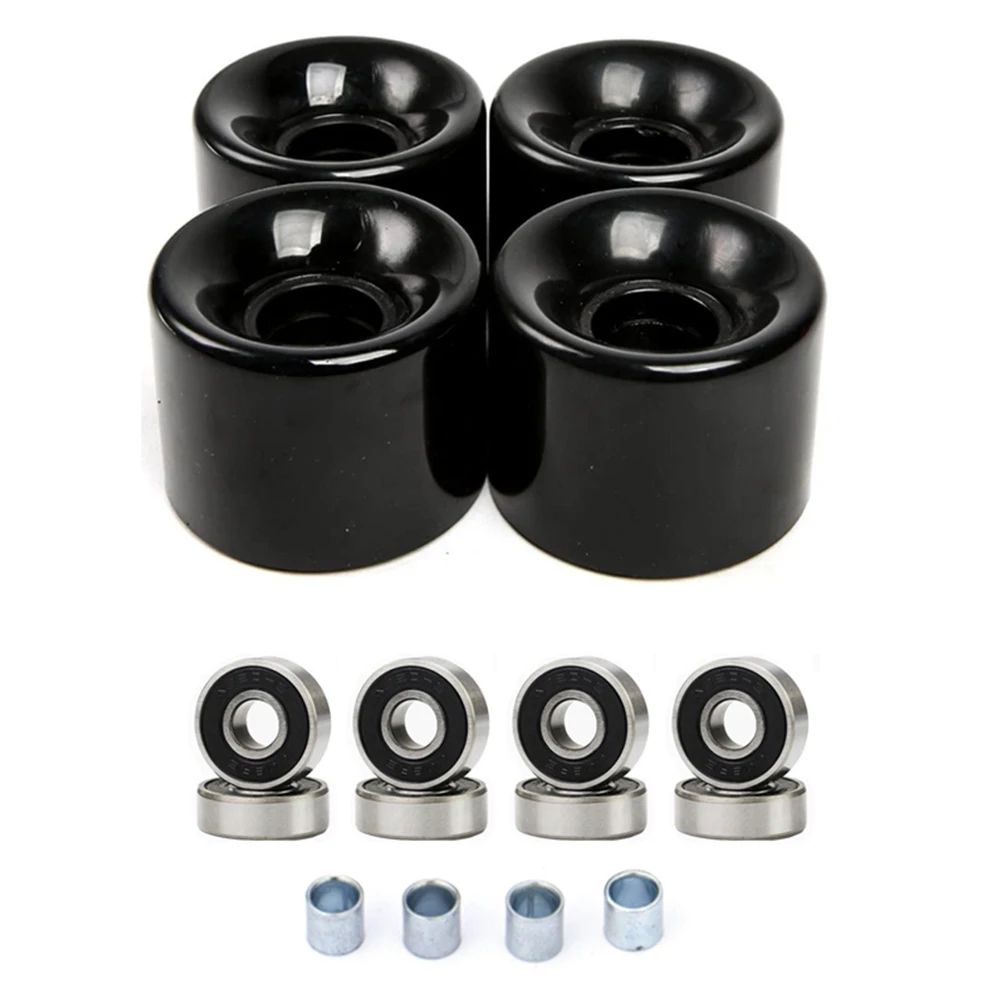 

Roller Skating Skateboard Wheel With Bearing 4 Pcs/Set 78A For Street Cruising Hoverboard Parts Accessories PU+Steel