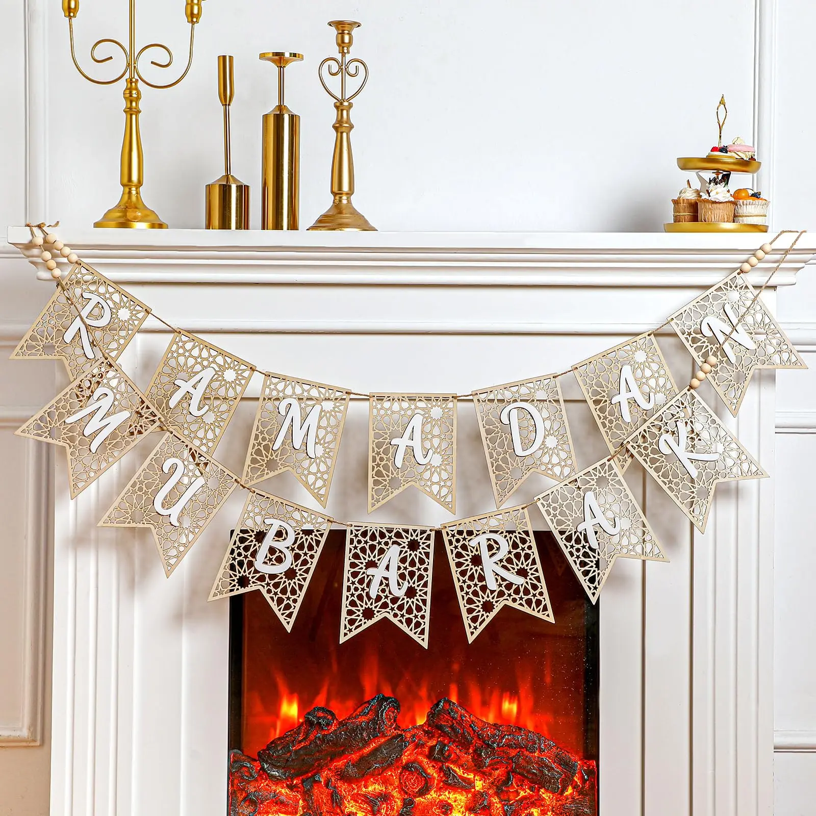 

Деревянные баннеры "Ид аль-Фитр Мубарак", набор из 2 штук