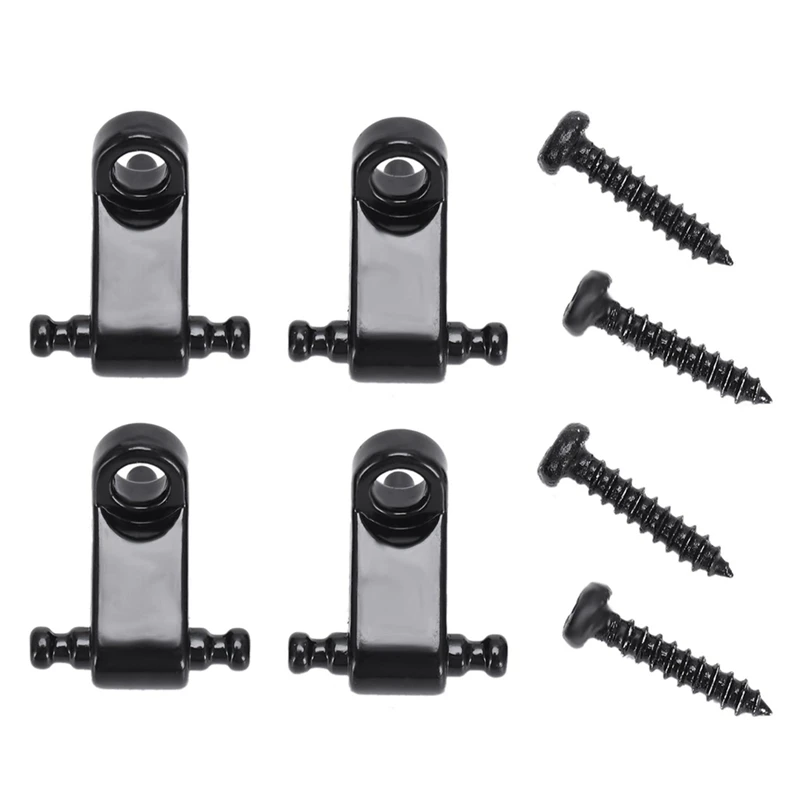 

4 Pcs Electric Guitar Roller String Tree String Retainer - Black