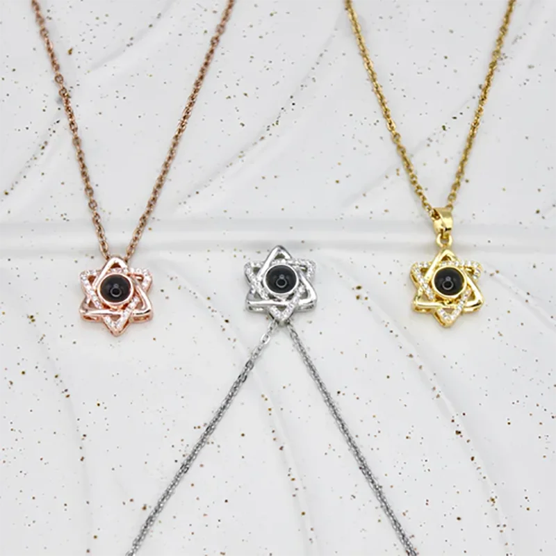 DHQH ежегодное новое индивидуальное фото ожерелье с проекцией Lucky Star