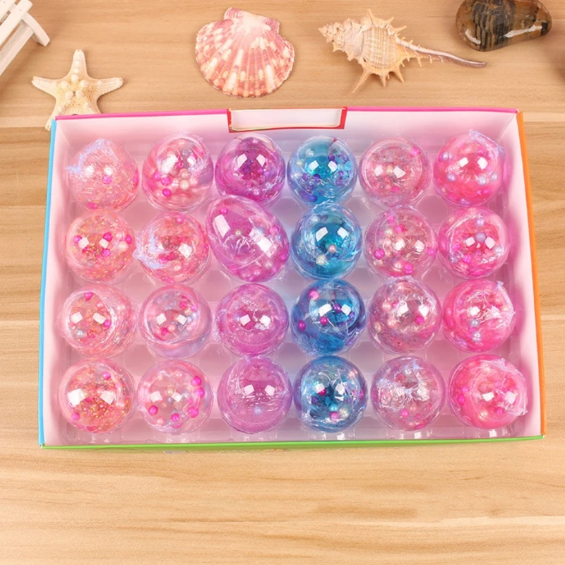 

1PC Party Favor Gifts for Kids Toddlers Crystal GalaxSlime Gift Egg Vent Ball Toy Practical Joke Toys Easter Egg Gift