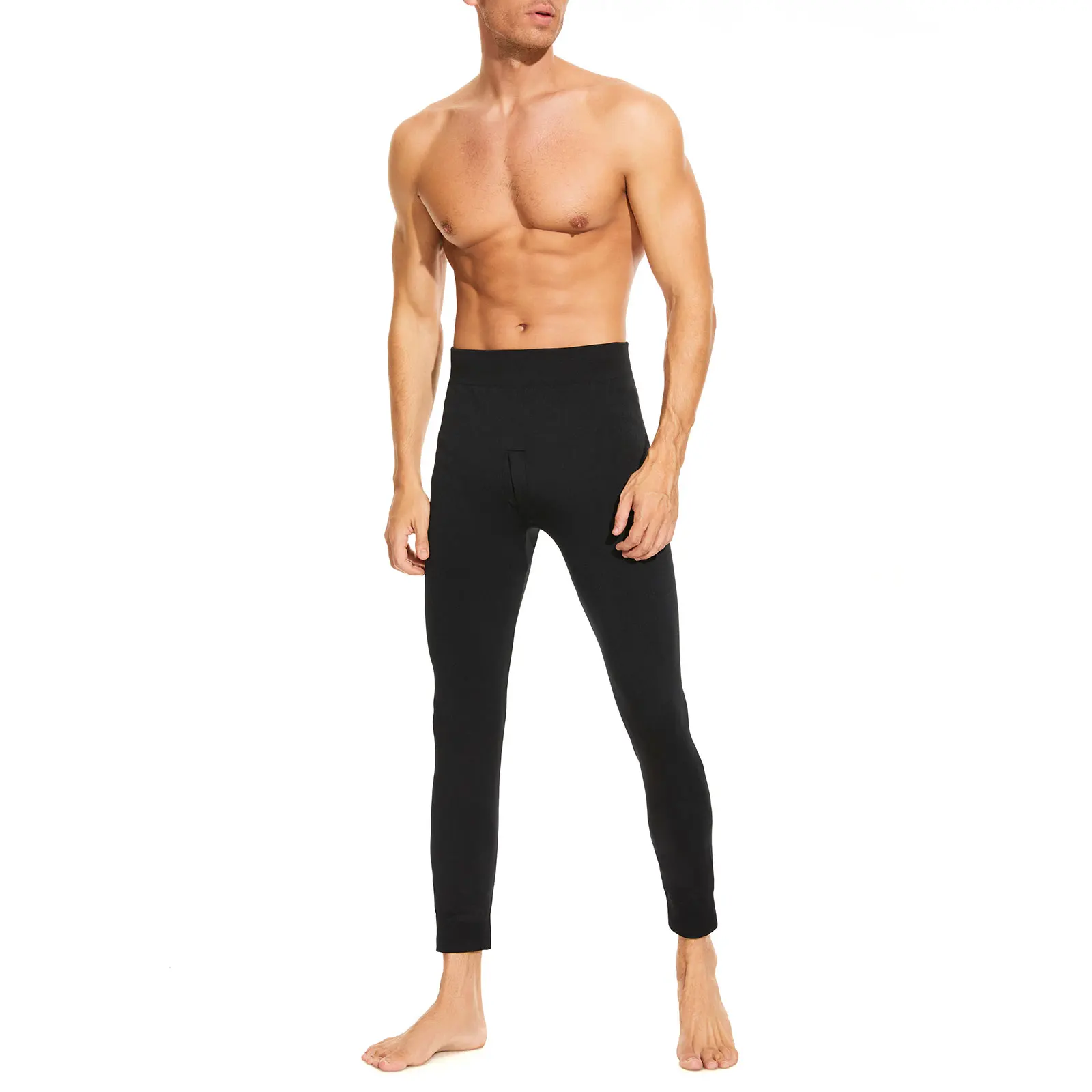 Men Thermal Underpants High Quality Underwear Long Johns Mens Thin Thermal Underwear Leggings Pants Warm Baselayer Bottom
