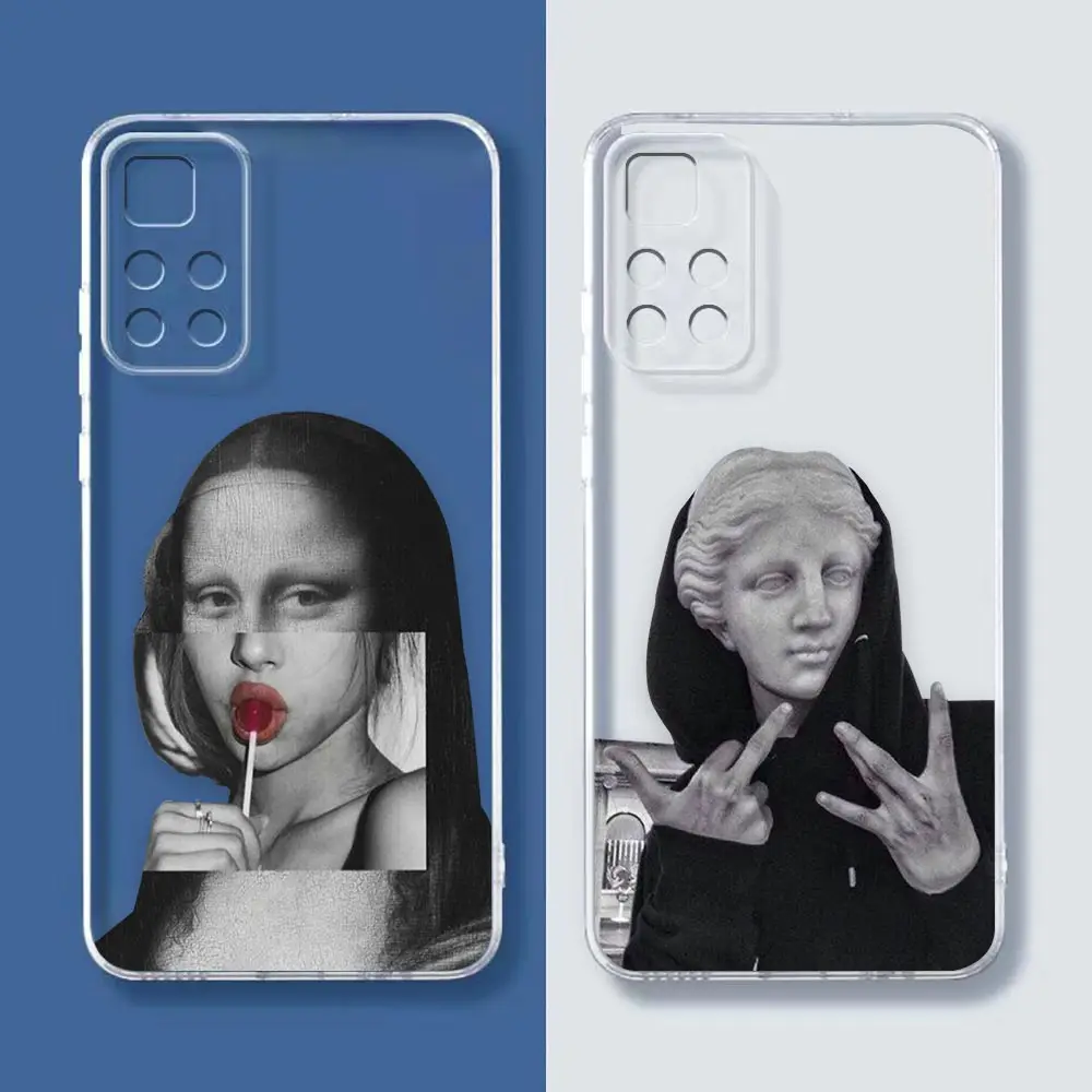 

Clear Phone K40 Case For Redmi K40 NOTE 11 11S 11T 11S 10 10S 9 9T 9S 8 7 PRO PLUS MAX 5G 4G Case Retro Oil Painting In Plaster
