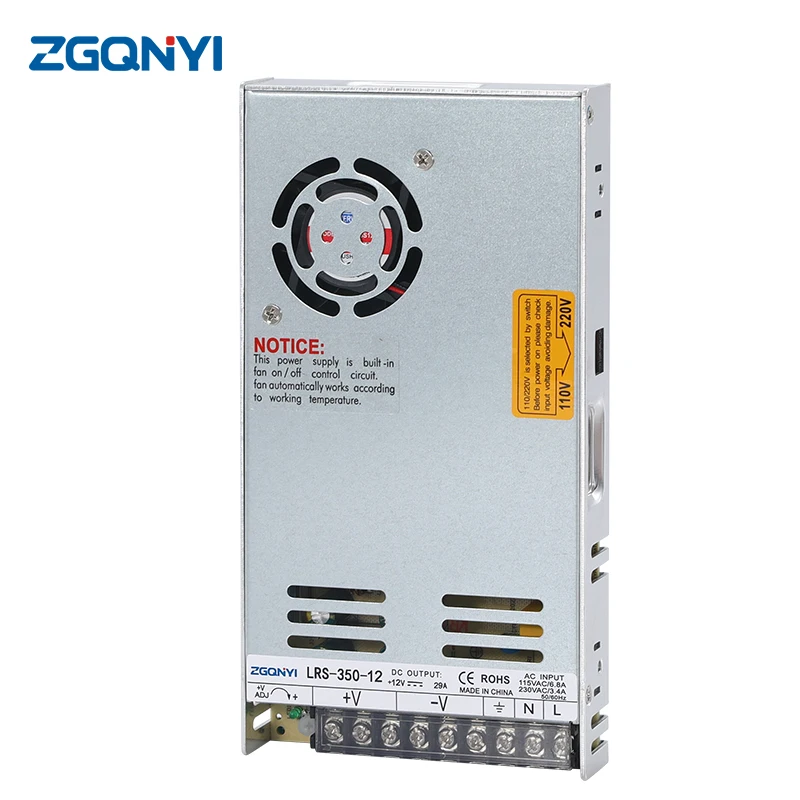 

ZGQNYI LRS-350W 12V 29A Ultra-thin Switching Power Supply Efficient and Durable AC to DC Single Output LRS-350-12