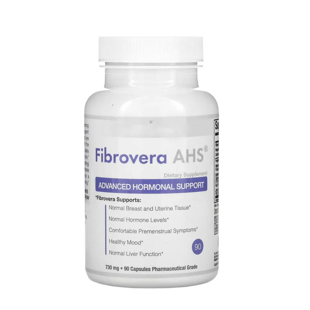 

Fibrovera AHS ADVANCED HORMON SUPORT Normal Breast and Uterine Tissue Comfortable Premenstrual Symptoms 730 mg 90 Caps