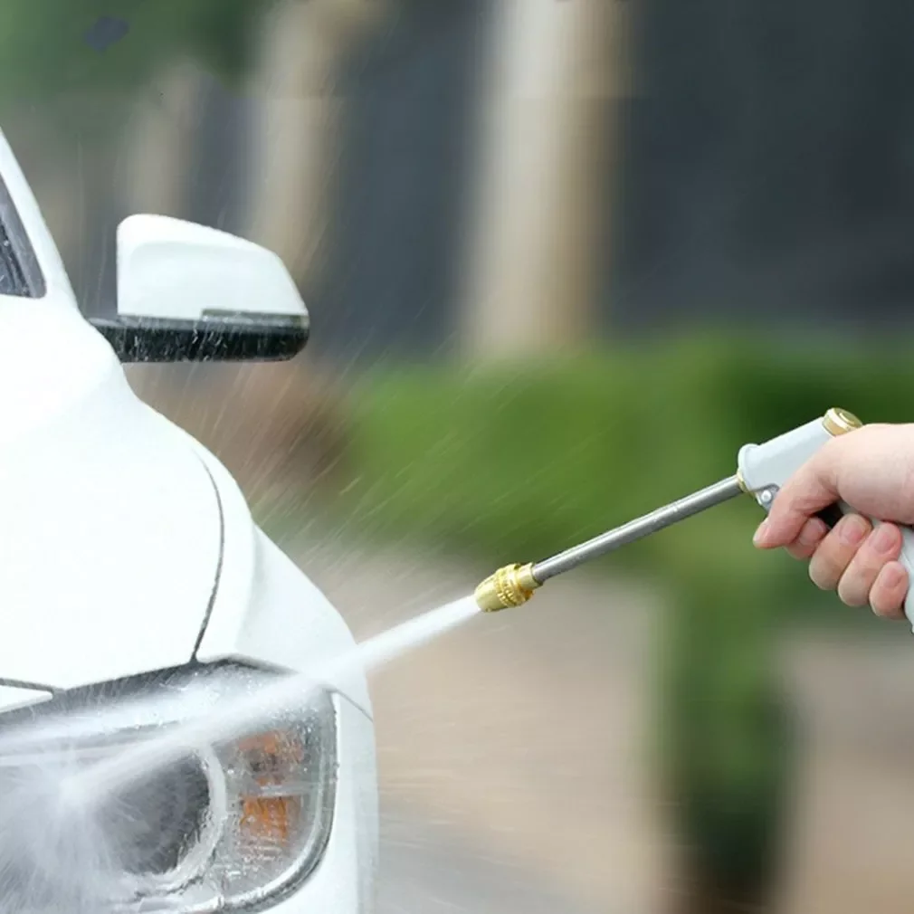 

AUTO PARTS white high pressure washer Labor-saving easy Car wash 360 degree rotatable spray head water gun Garden tool Watering