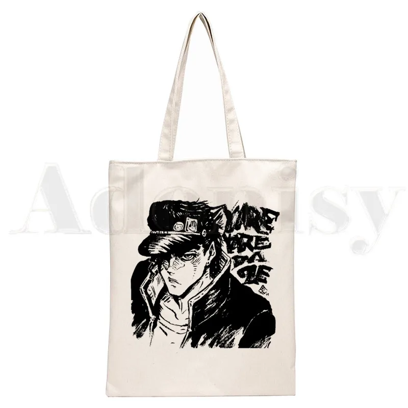 Jojo Bizarre Adventure Kujo Handbag Shoulder Bags Casual Shopping JOLYNE CUJOH Stone Ocean Handbag Women Elegant Canvas Bag
