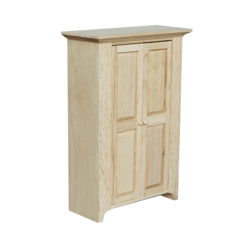 

1:12 Vintage Wooden Wardrobe Model Furniture Toys Dollshouse Miniature Dollhouse Accessories