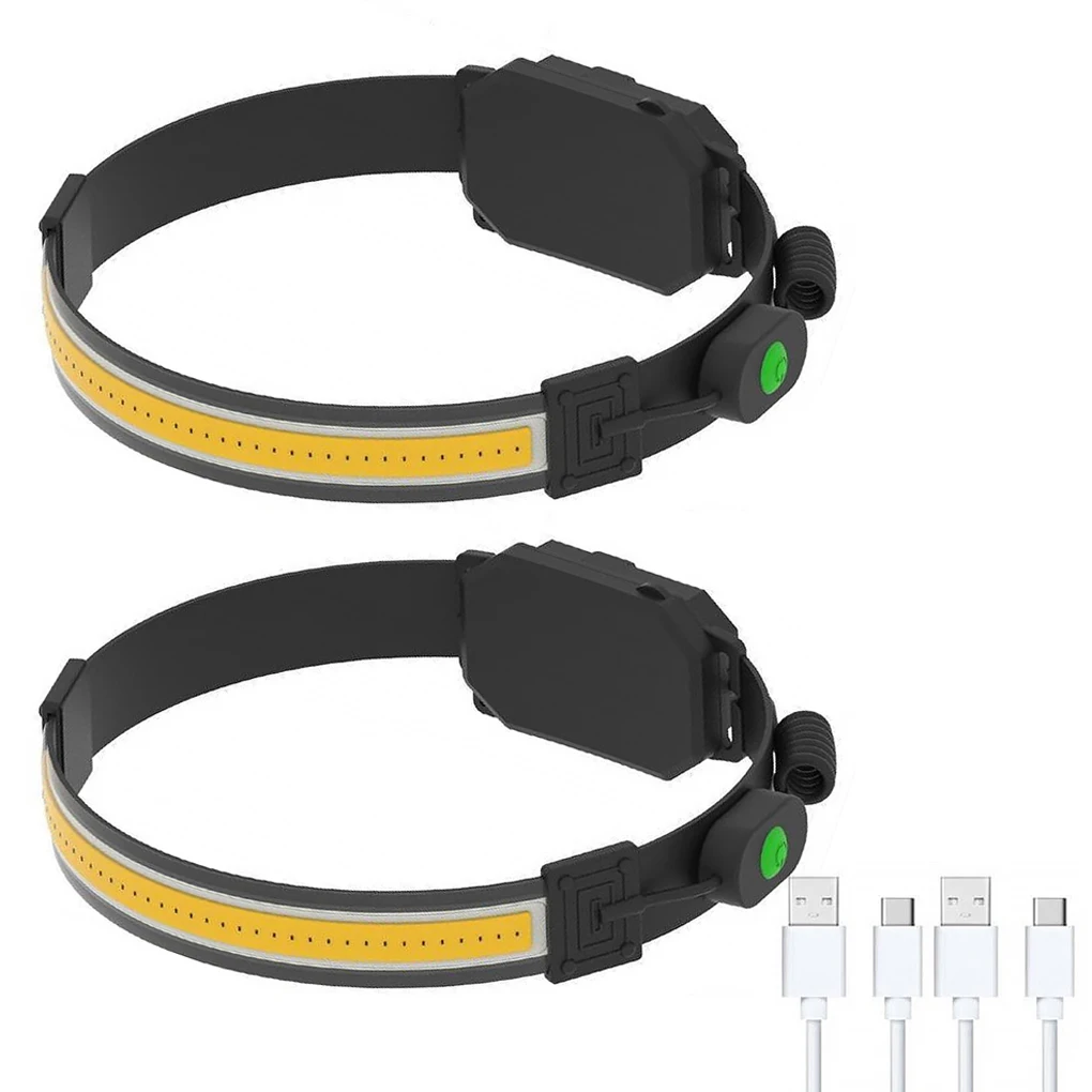 

Налобный фонарь с датчиком движения, регулируемый Головной фонарь с COB матрицей, зарядка через USB, 3 режима, 5 Вт, громкая связь