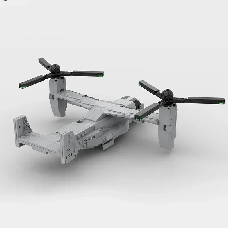 Moc строительные кирпичи военная модель 1:72 V-22 Osprey вертолет технология модульные