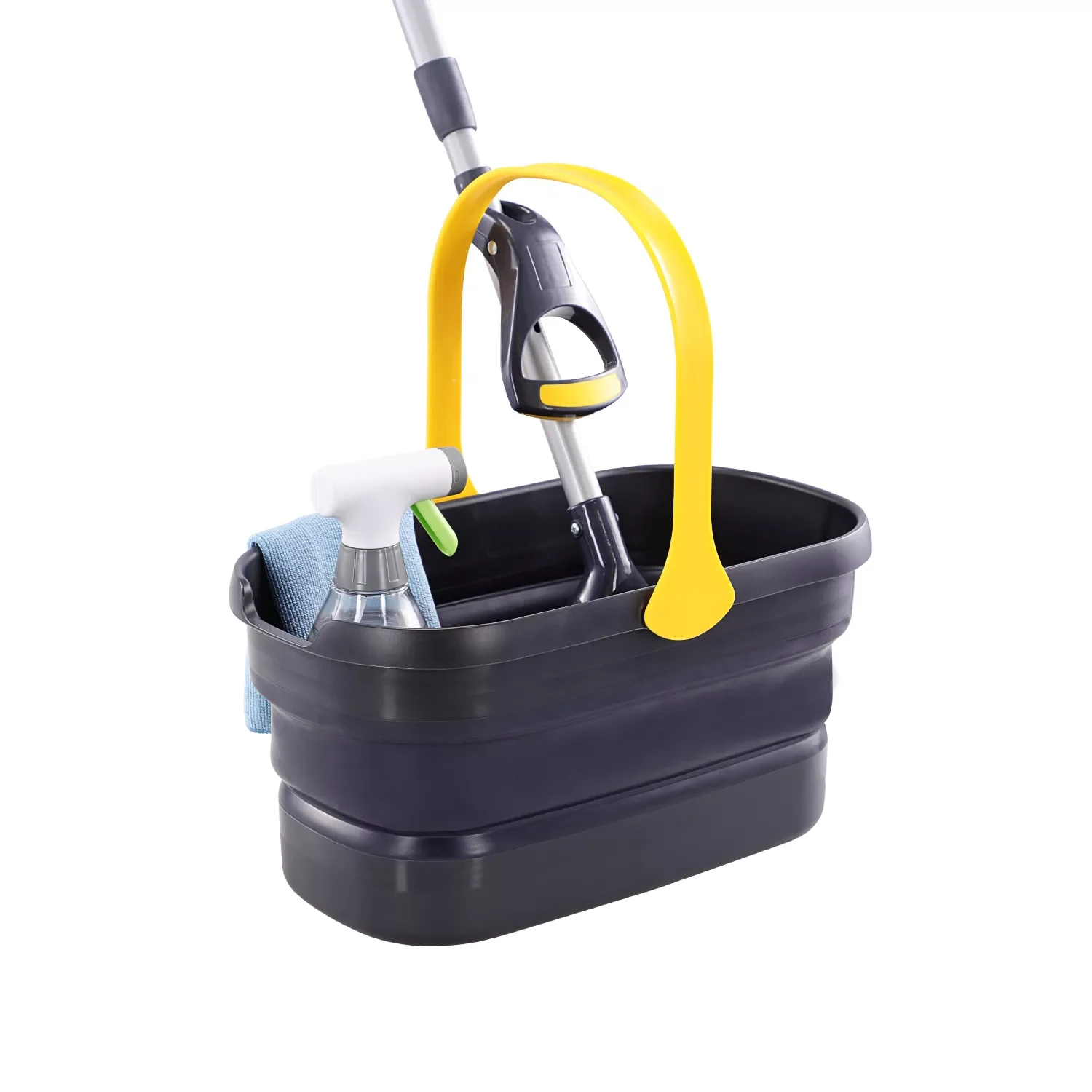 

Collapsible Sinks with Drain Plug Sturdy Carry Handles for 10L Foldable Ice Buckets for Washing Mop Portable Wash Basin
