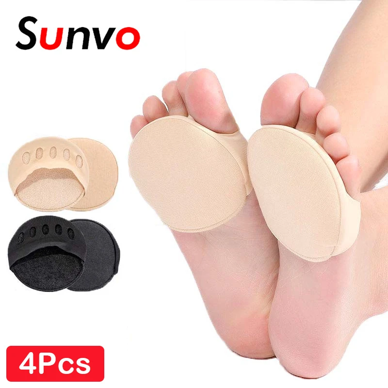 

2Pair Metatarsal Pads Women High Heel Inserts Shoe Insoles Foot Cushion Forefoot Pad Black Fore Feet Five Toes Anti Sweat Pads