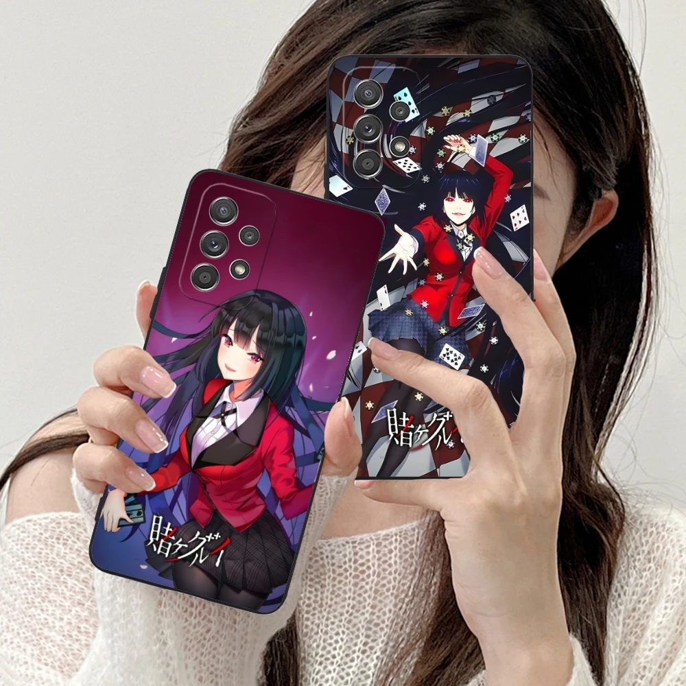 Kakegurui Yumeko Mobile Cell Phone Case for Samsung Galaxy A73 72 71 70 55 54 53 52 35 34 32 23 14 13 5G Black Cover Shell