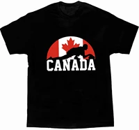 canada flag curling silhouette t shirt summer cotton short sleeve o neck mens t shirt new s 3xl