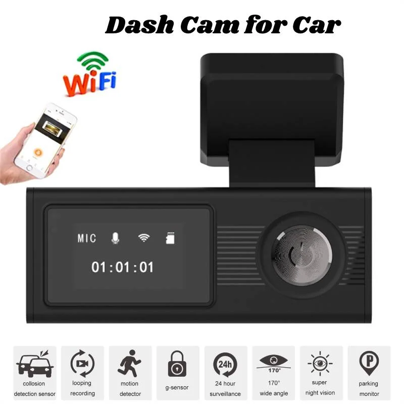

WIFI Car DVR 24h Parking Monitoring Dash Cam For Car Ultra HD 1080P Super Night Vision Car Driving Recorder Bicycle Black Box