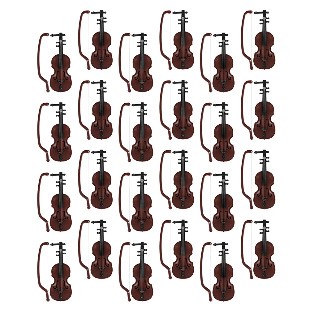 

24 Sets Mini Violin Christmas Violin Model Musical Instruments Collection