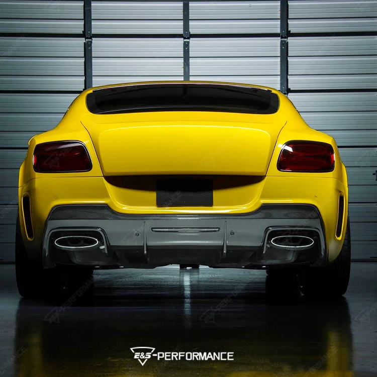 Фото Комплект обвеса V-образного стиля из полукарбона для Continental GT: передний сплиттер, задний диффузор, боковые пороги №3