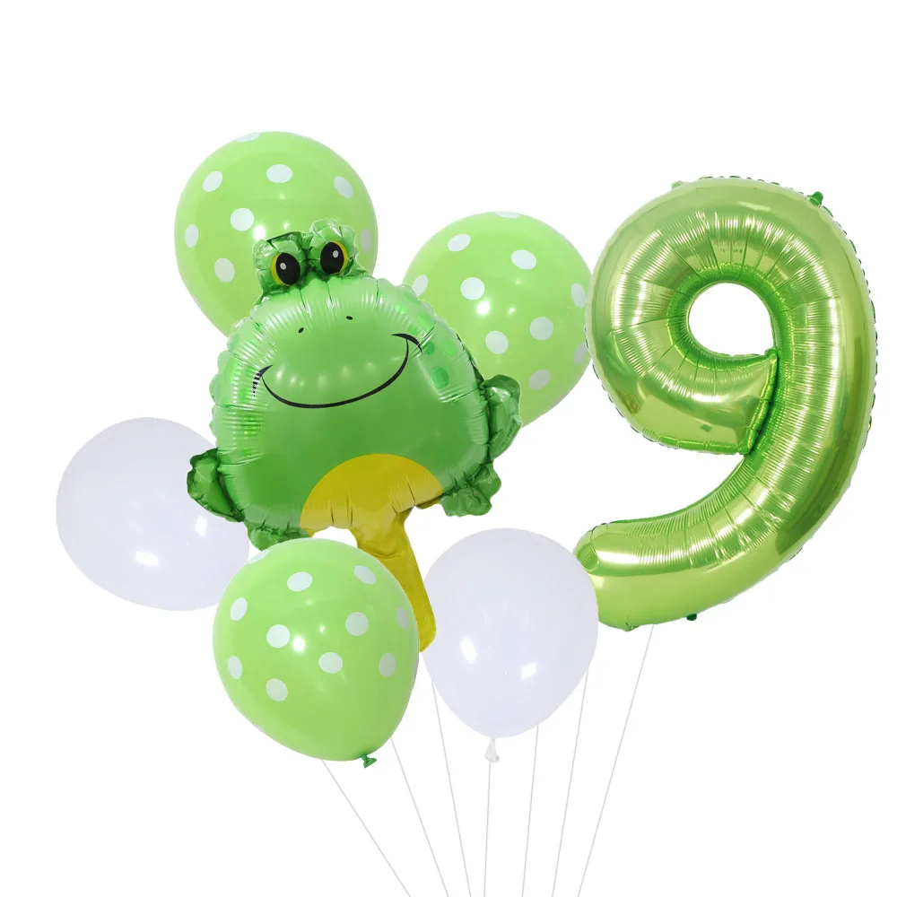 

Набор фольгированных шаров Popdropparty с лягушкой 7 шт.