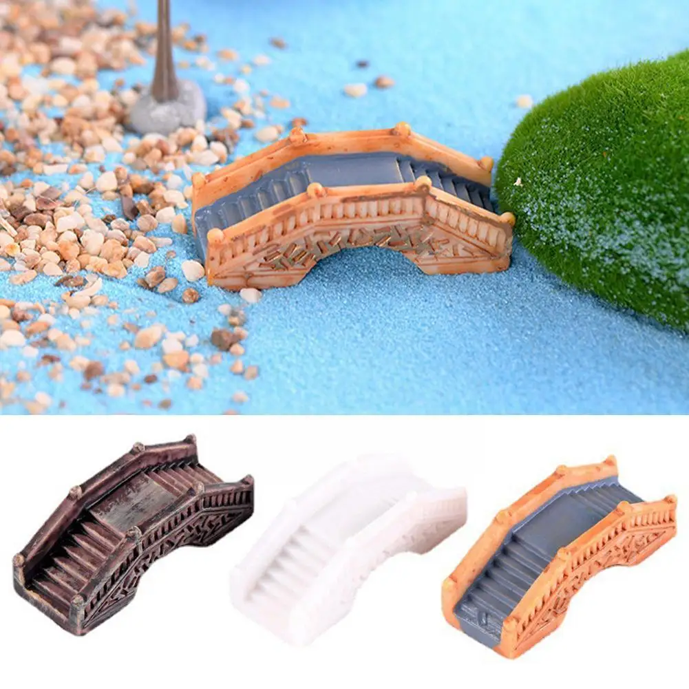 

Micro Resin Landscape Ornament Miniature Bridge Vintage Fairy Home DIY House Decor Garden Mini Crafts Figurines G3E4