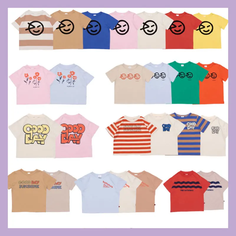

22 New WYN the Same Children's Short-sleeved T-shirt Cotton Children's Kindergarten Bottoming Shirt Children's Summer Clothes