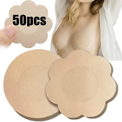 Lady Nipple Cover Teat Hide Women Nipple Pasties  Breast Petals Invisible Bra Padding Chest Sticker Patch Nipple Covers Stickers