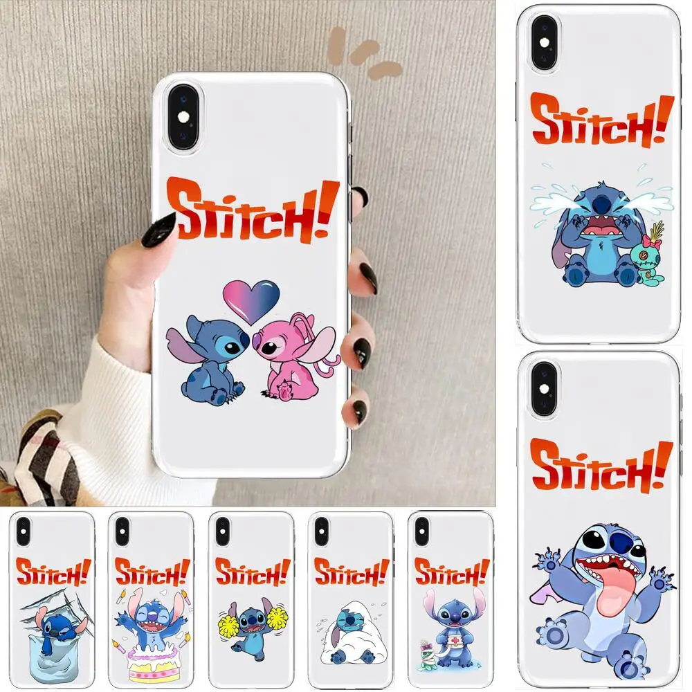 

Cute Stitch Transparent Phone Case For XiaoMi Redmi 11lite ultra 10x 9 8A 7 6 A Pro T 5G K40 Anime protect Cover Silicone