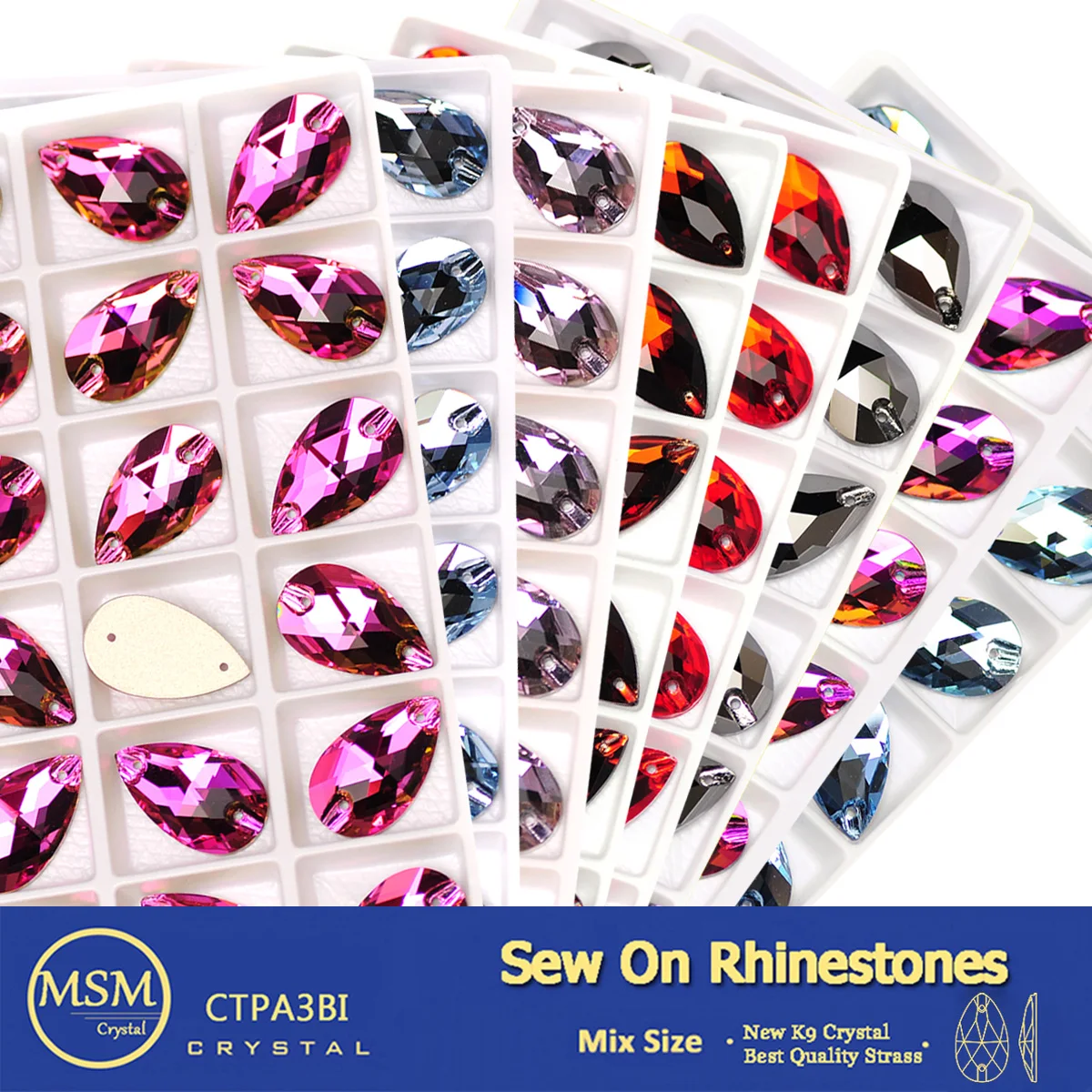 

6A K9 Crystal Rhinestone Swar Strass Sewing Drop Sew On Rhinestones For Garment Jewelry Figure Skating SYM Suit Decoration