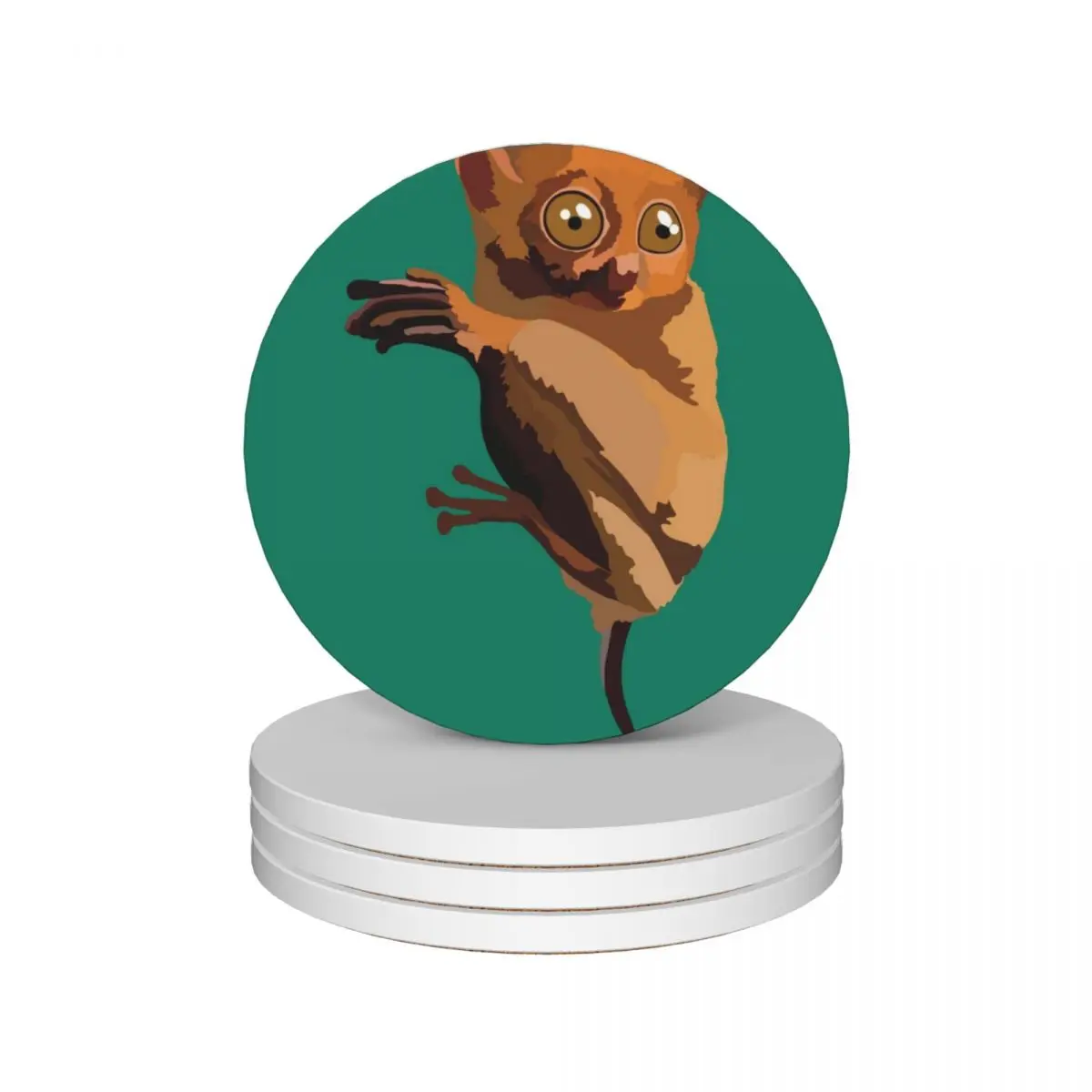 T is для Tarsier керамические подставки (набор из 4) персонализированный держатель