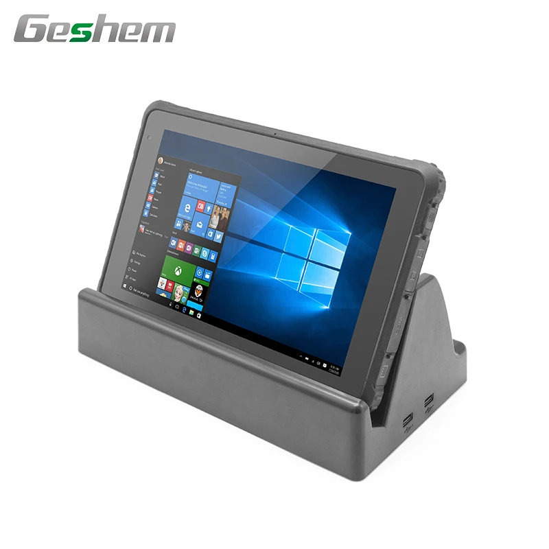 

10 Inch Win10 Z8350 1000 Nits Sunlight Readable Ip67 Waterproof Nfc Rfid 1D 2D Barcode Scanner Industrial Rugged Tablet Pc