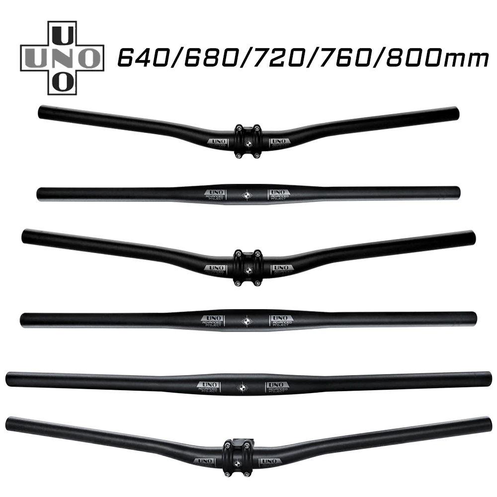 

UNO Bicycle Handlebar MTB Bike Handlebar 640/680/720/740/760/780/800mm Alu Handlebar For Bicycle Rise Flat Bar Bycicle Parts