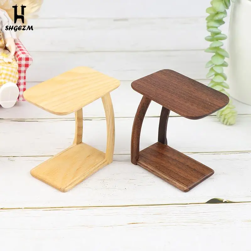 

Doll House Mini Wooden Coffee Table Table Bedside Table Mini Living Room Decoration Doll House Accessories