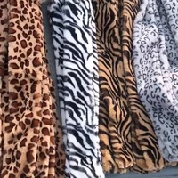 Snow Leopard Pattern Leopard Print Man-Made Velboa Winter Scarf Fabric Warm Scarf Fur Earmuffs Wool White Zebra Pattern