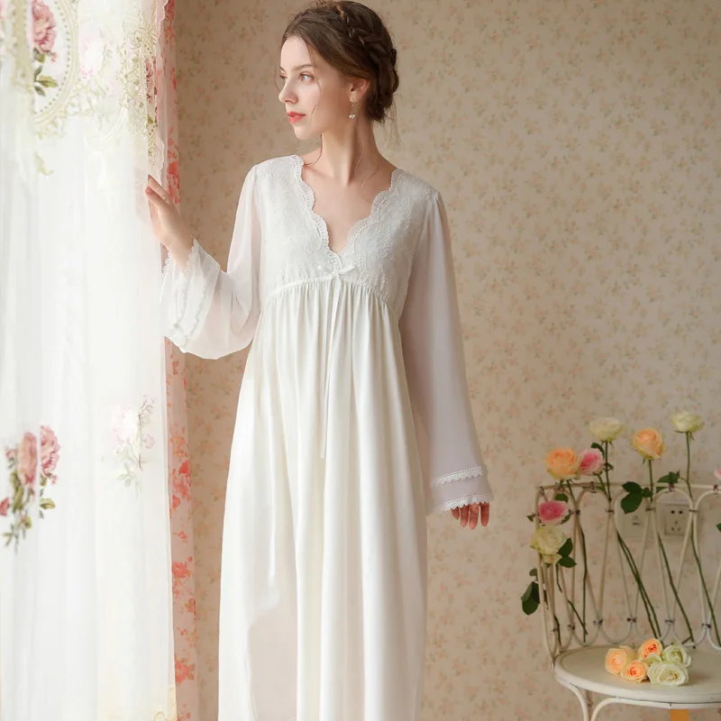 Roseheart Women Homewear Blue Pink Cotton Sexy Sleepwear Nightdress Lace Bow Nightwear Nightgown Homewear Night Gown Dress