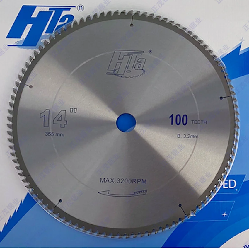 Cost sale of Pro quality tct saw blade 355/405*2.2-3.2*25.4/30/32*100/120Z for aluminum copper alloy pipes sawing TCT saw blade