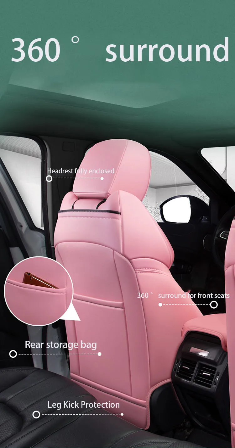 Фото Полный комплект 360 °   Чехлы для сидений автомобиля Surround Auto для VW Beetle, Amarok, Tiguan, ID4, Touareg, BMW E30, E46, E91, индивидуальные аксессуары для интерьера №5
