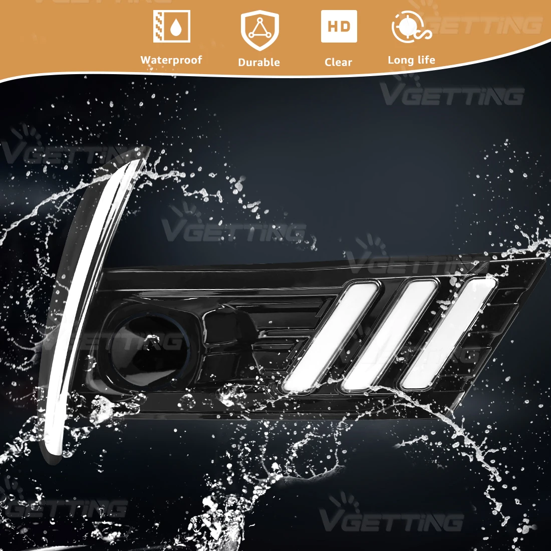 Передний бампер автомобиля дневные ходовые огни для Toyota Corolla 2017 2018 белый DRL желтый