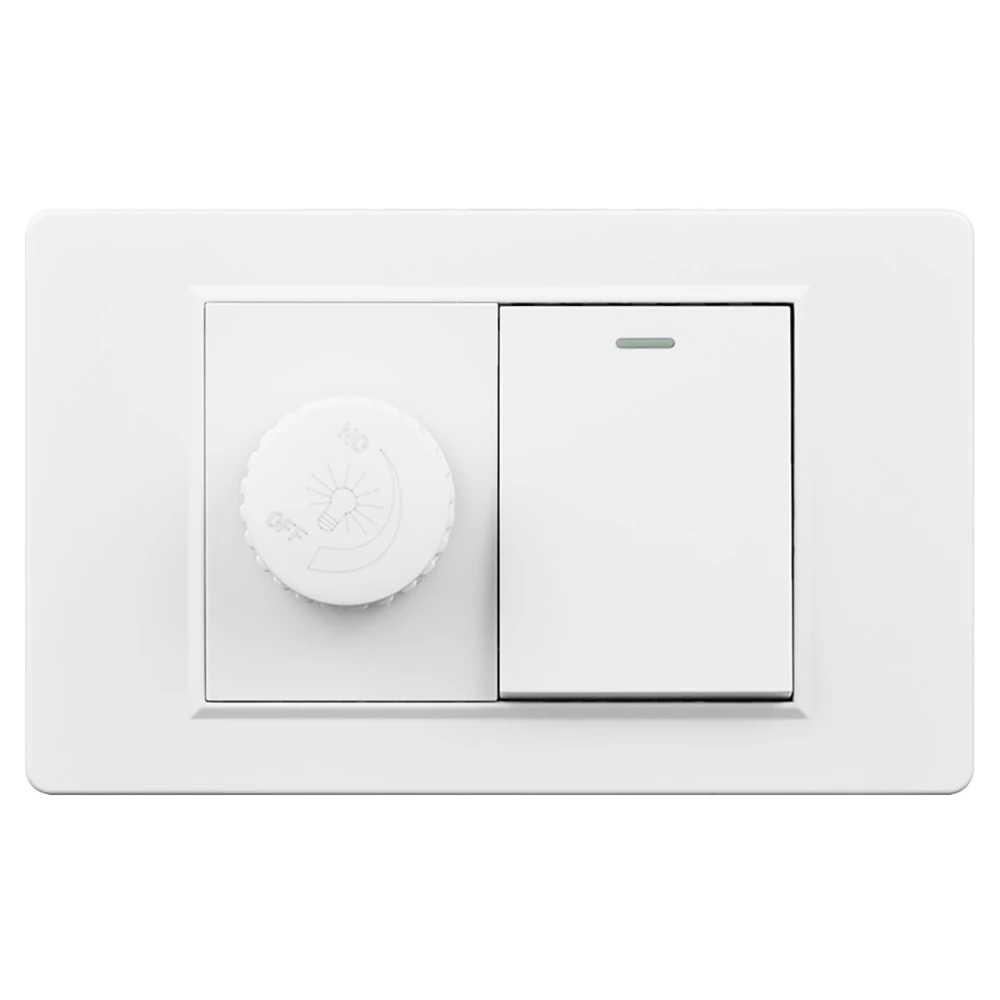 

Настенный выключатель VISWE 1/2/3/4 Gang, диммер, пластиковая панель, кнопка питания, выключатели для дома, 220 В