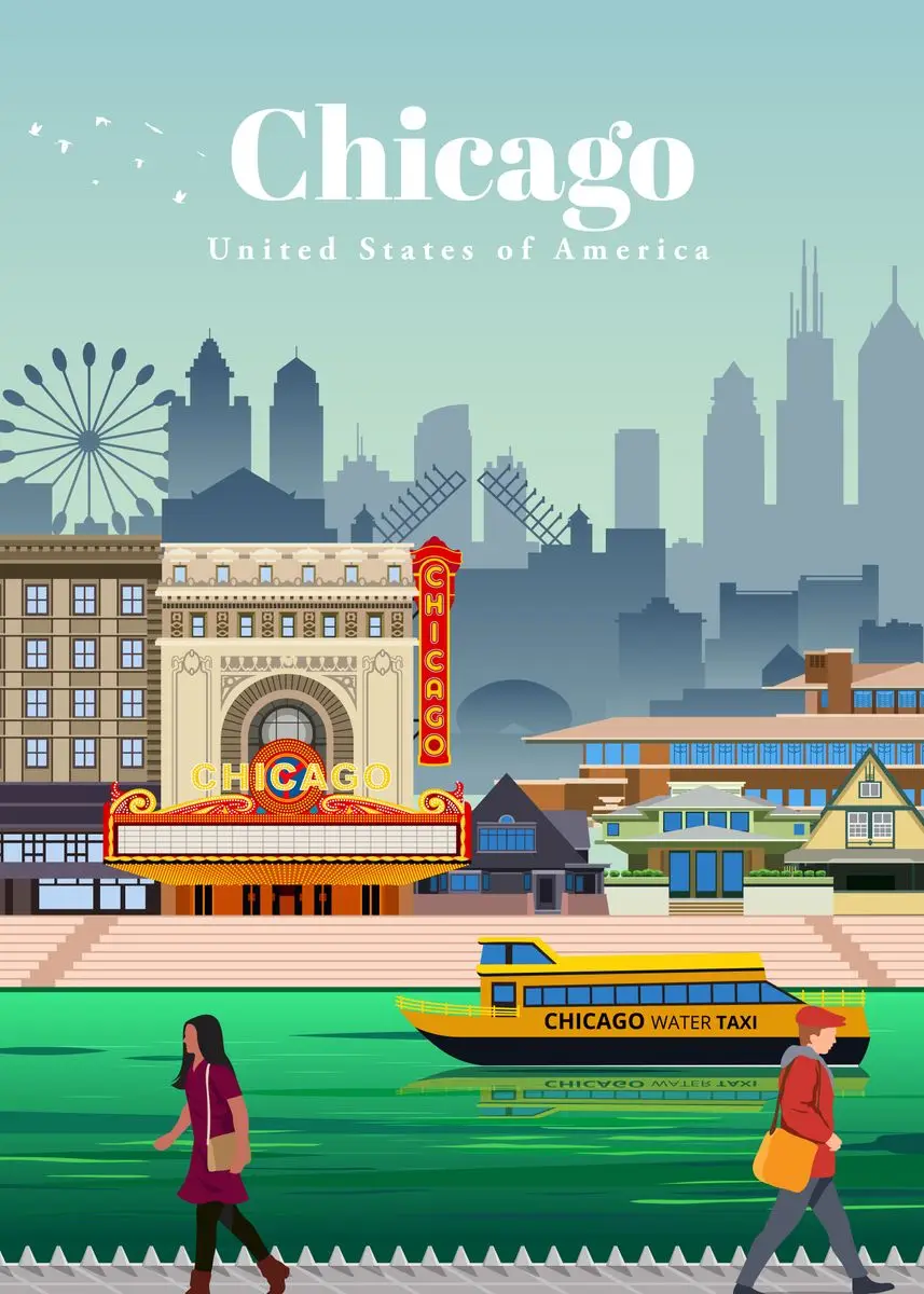 Постеры для путешествий в американском городском стиле декоративная картина