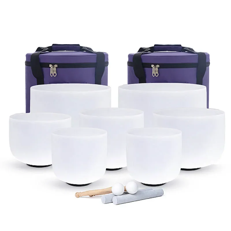 Набор хрустальных поющих чаш ручной работы для медитации йоги наборы из 7