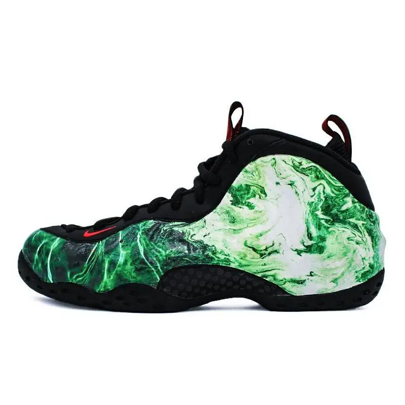 【Настроить】Nike Foamposite One винтажные баскетбольные кроссовки мужские белые/зеленые
