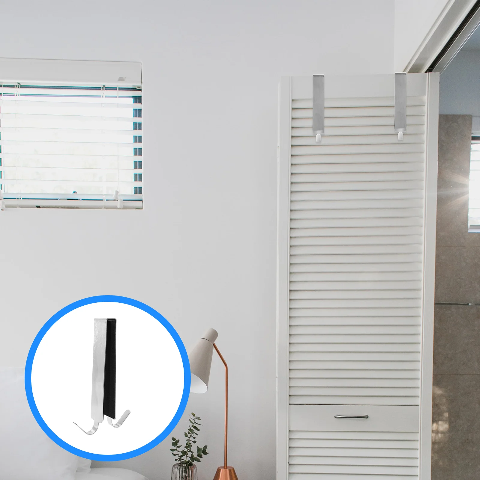 

Hanger Door Shower Towel Hook Hooks Rack Robedrill Double Sides Coat Bathing Squeegee Loofah Bath Bathroom Backclothes Metal