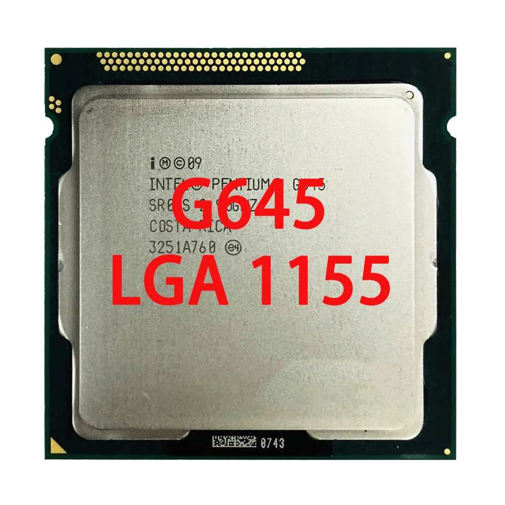 

For Intel Pentium G645 2.9 GHz Dual-Core CPU Processor 3M 65W LGA 1155 G645