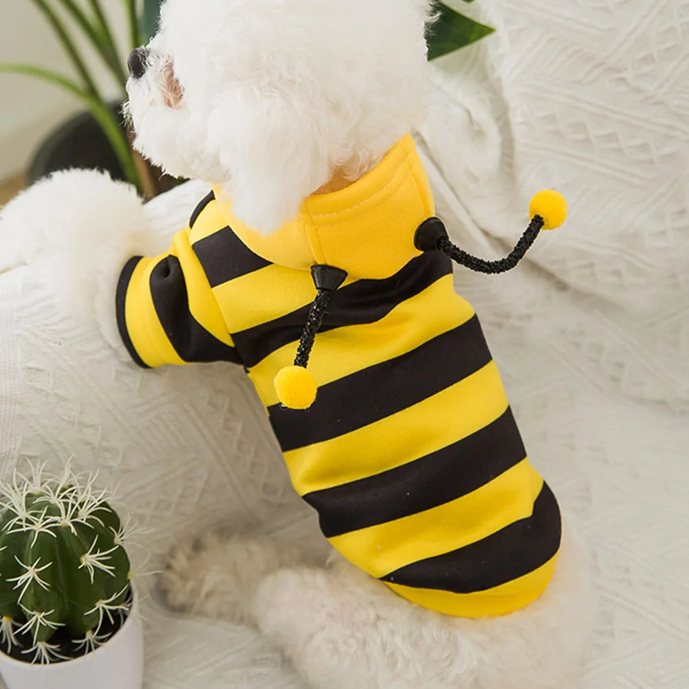 

Dog Pet Costume Clothes Cat Warm Winter Cosplay Hoodie Clothing Garment Sweater Supplies Sweaters Shirt T Striped Outfit